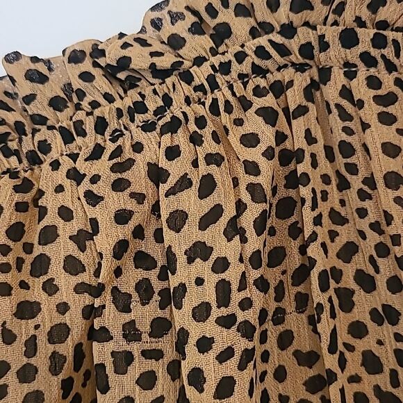 Altar'd State Animal Print Babydoll Tiered Mini Dress Size L - Picture 5 of 11